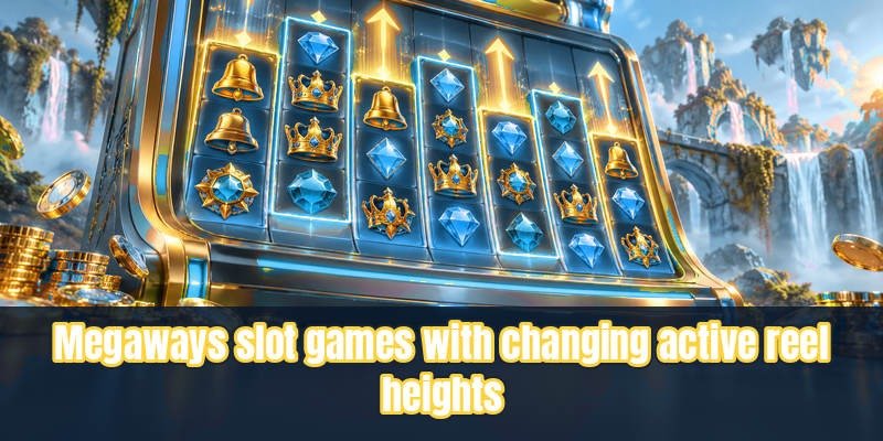 Megaways slot games with changing active reel heights
